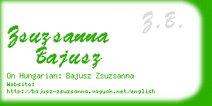 zsuzsanna bajusz business card